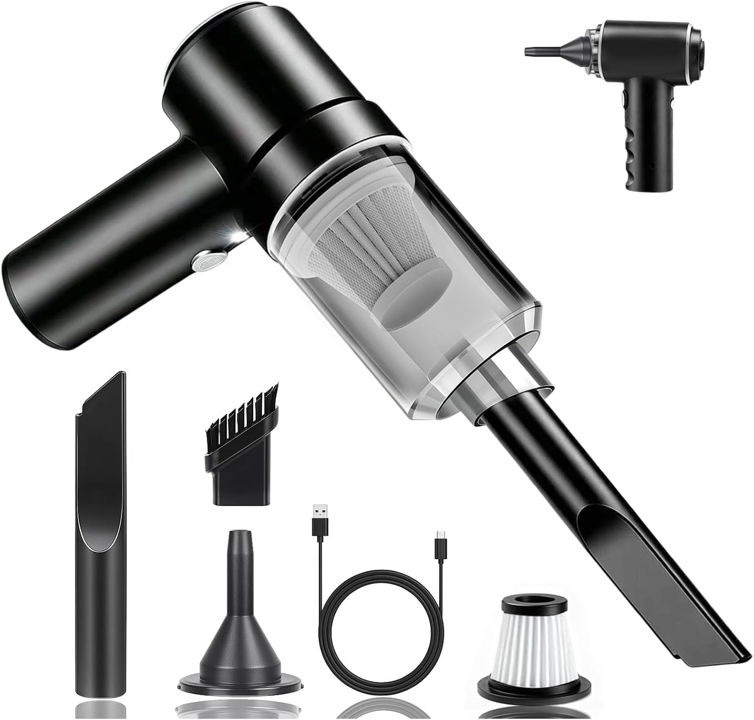 Handheld Vacuum Cleaner,Portable Rechargeable Mini Vacuum,22000Pa Power, 4-In-1 Mini Car Vacuum,Lightweight Mini for Offices, Cars, Homes, and Offices Various Scenarios