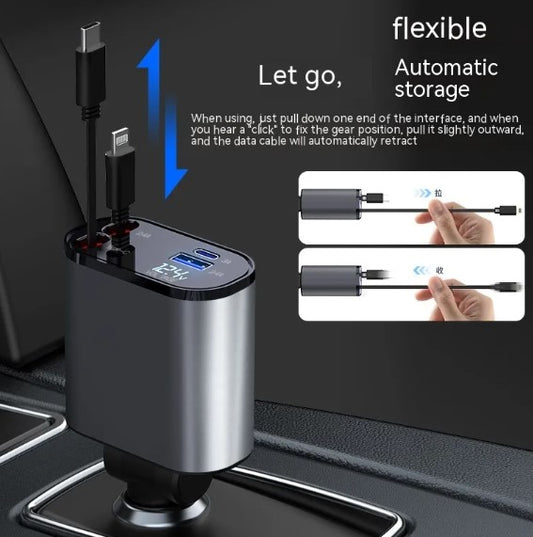 4 in 1 retractable car charger